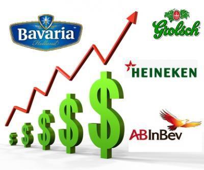 Prijsverhogingen brouwerijen